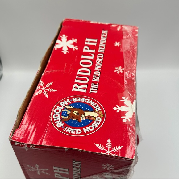Applause Rudolph The Red Nosed Reindeer Plush Christmas 10in Damaged Box Vintage - Picture 6 of 11